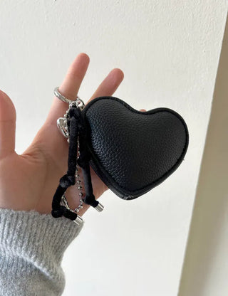 Heart mini pouch coin purse bag keyring