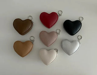Heart mini pouch coin purse bag keyring