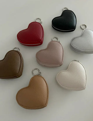 Heart mini pouch coin purse bag keyring