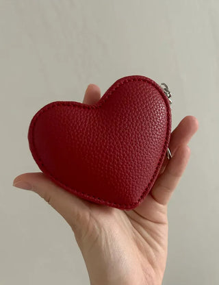 Heart mini pouch coin purse bag keyring