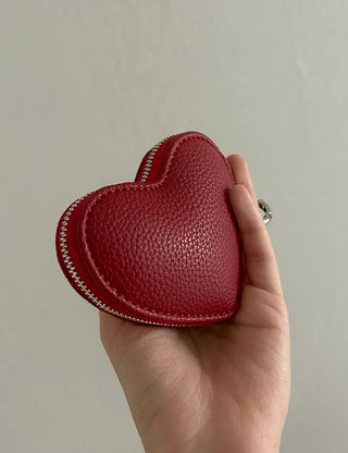 Heart mini pouch coin purse bag keyring