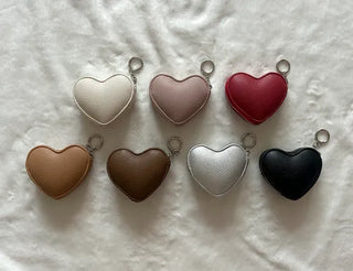Heart mini pouch coin purse bag keyring