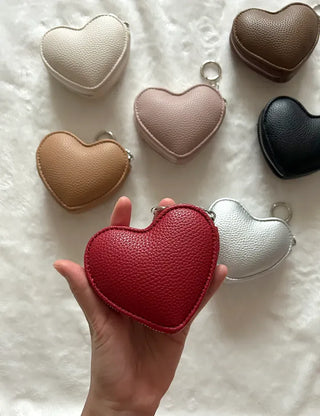Heart mini pouch coin purse bag keyring