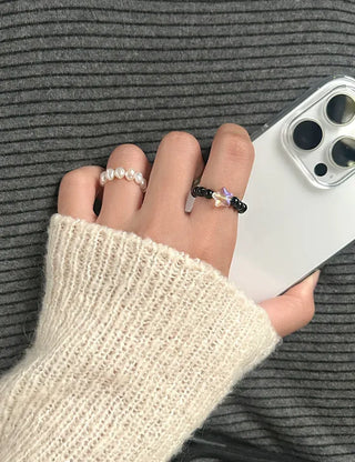 Mary Shop Star Bead Ring Handmade Aurora Women's
