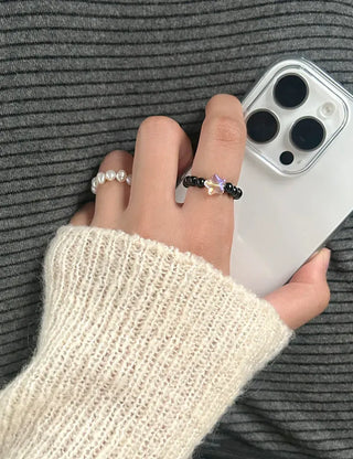 Mary Shop Star Bead Ring Handmade Aurora Women's