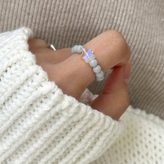 Mary Shop Star Bead Ring Handmade Aurora Women's