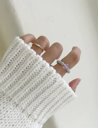Mary Shop Star Bead Ring Handmade Aurora Women's