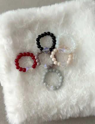 Mary Shop Star Bead Ring Handmade Aurora Women's