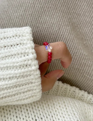Mary Shop Star Bead Ring Handmade Aurora Women's