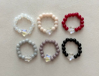 Mary Shop Star Bead Ring Handmade Aurora Women's
