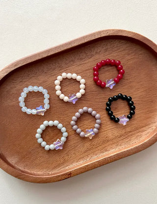Mary Shop Star Bead Ring Handmade Aurora Women's