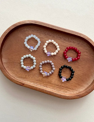 Mary Shop Star Bead Ring Handmade Aurora Women's