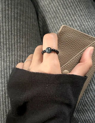 Mary Shop Gemstone Ring Tiger Eye Beads Handmade Women's