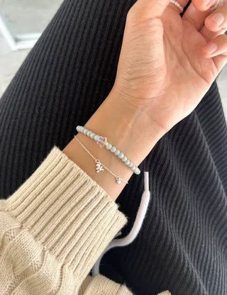 Merry Shop Silver Teddy Bear Bracelet 925 Silver Women's Daily