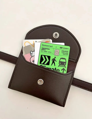 Merry Shop Belt Bag & Card Holder Set Suede Women's