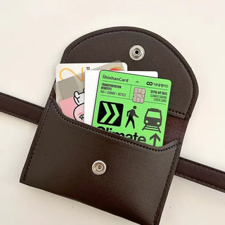 Merry Shop Belt Bag & Card Holder Set Suede Women's