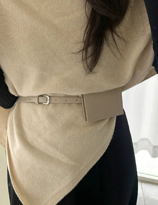 Merry Shop Belt Bag & Card Holder Set Suede Women's