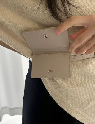 Merry Shop Belt Bag & Card Holder Set Suede Women's