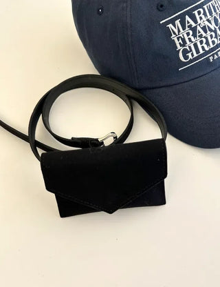 Merry Shop Belt Bag & Card Holder Set Suede Women's