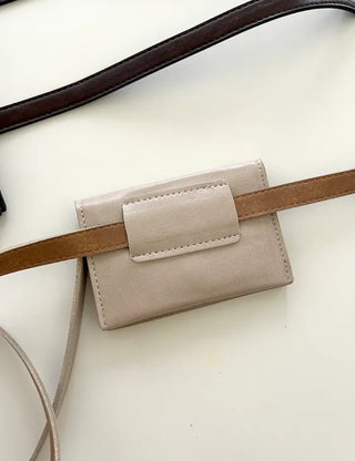 Merry Shop Belt Bag & Card Holder Set Suede Women's