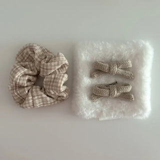 1+1 Set Knitted Ribbon Mini Hair Clip