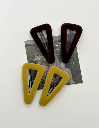 Mary Shop Hair snap clip velvet ribbon bangs autumn