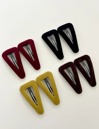 Mary Shop Hair snap clip velvet ribbon bangs autumn