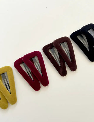 Mary Shop Hair snap clip velvet ribbon bangs autumn