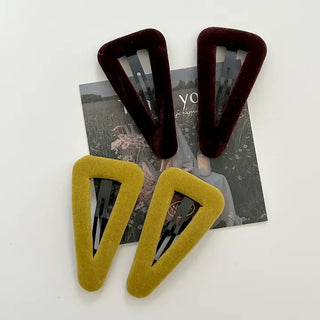 Mary Shop Hair snap clip velvet ribbon bangs autumn