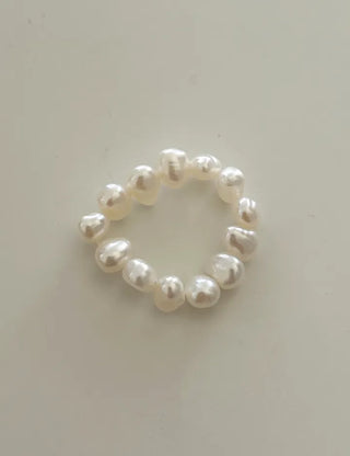 Merry Shop Pearl Ring Silver 925 Freshwater Pearl Women's Friendship Ring