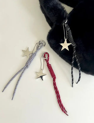Merry Shop Keyholder Big Star Rope Bag Keyring Bag Charm