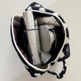 Mary Shop Pouch Heart Fur Handle Cosmetic Mini Bag