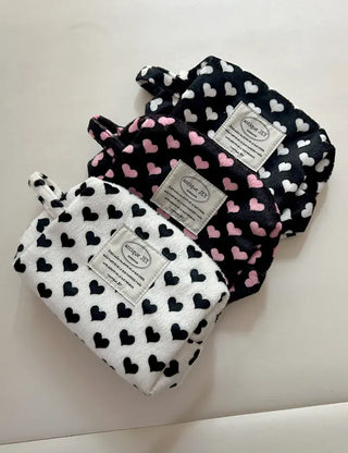 Mary Shop Pouch Heart Fur Handle Cosmetic Mini Bag
