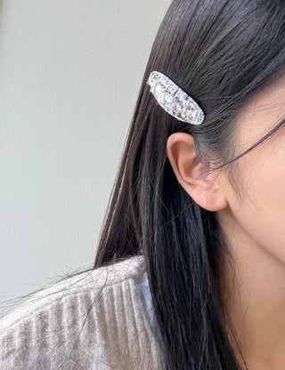 Merry Shop Hairpin 1+1 Set Tweed Snap Oval Mini