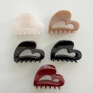 Mary Shop Hairpin Modern Heart Half-Up Mini Claw Clip