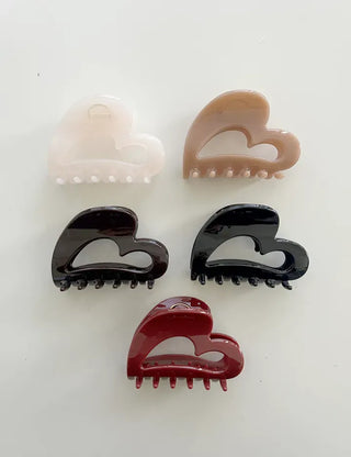 Mary Shop Hairpin Modern Heart Half-Up Mini Claw Clip