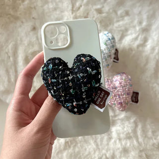 Tweed Heart Cushion Phone Case Smart Talk