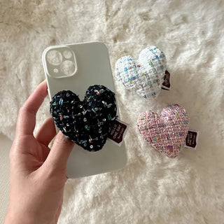 Tweed Heart Cushion Phone Case Smart Talk