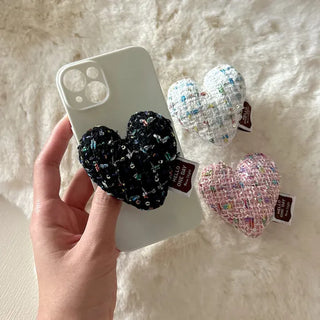 Tweed Heart Cushion Phone Case Smart Talk