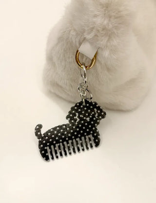 Merry Shop keyholder hair comb keyring cat dog