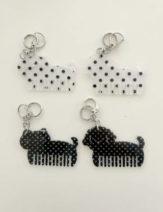 Merry Shop keyholder hair comb keyring cat dog