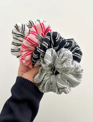 Mary Shop Hair Tie Terry Stripe Scrunchie
