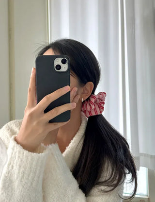 Mary Shop Hair Tie Terry Stripe Scrunchie