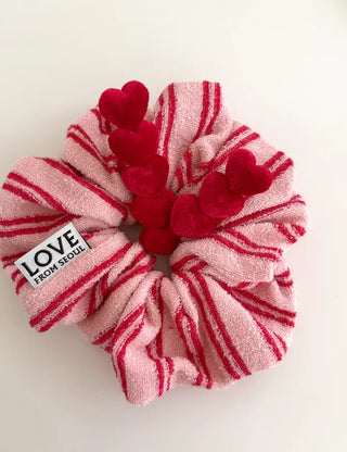Mary Shop Hair Tie Terry Stripe Scrunchie