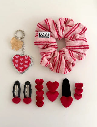 Mary Shop Hair Tie Terry Stripe Scrunchie