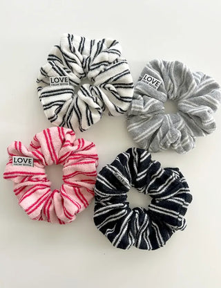 Mary Shop Hair Tie Terry Stripe Scrunchie