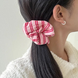 Mary Shop Hair Tie Terry Stripe Scrunchie