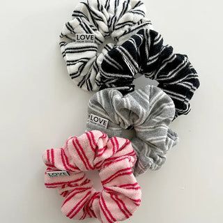 Mary Shop Hair Tie Terry Stripe Scrunchie