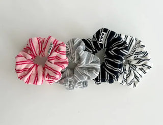 Mary Shop Hair Tie Terry Stripe Scrunchie