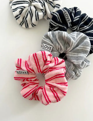 Mary Shop Hair Tie Terry Stripe Scrunchie